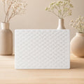 White Arches doorbell chime cover on wood, stacked-arch pattern — Iledecor