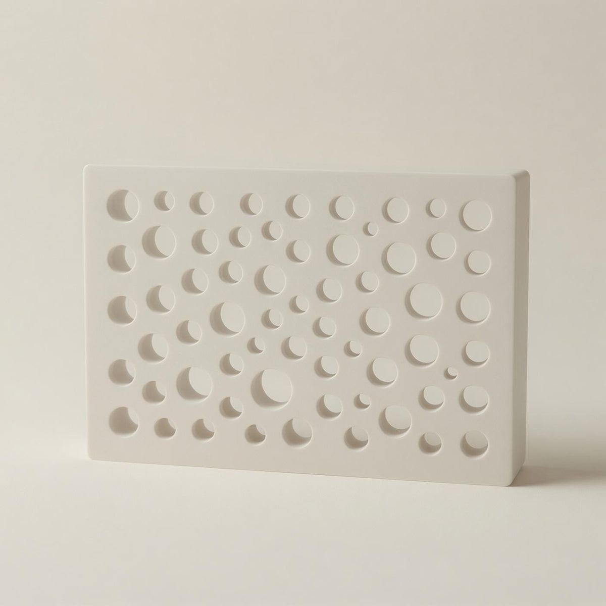 White Pebbles doorbell chime cover, mixed round cutouts — Iledecor